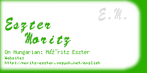 eszter moritz business card